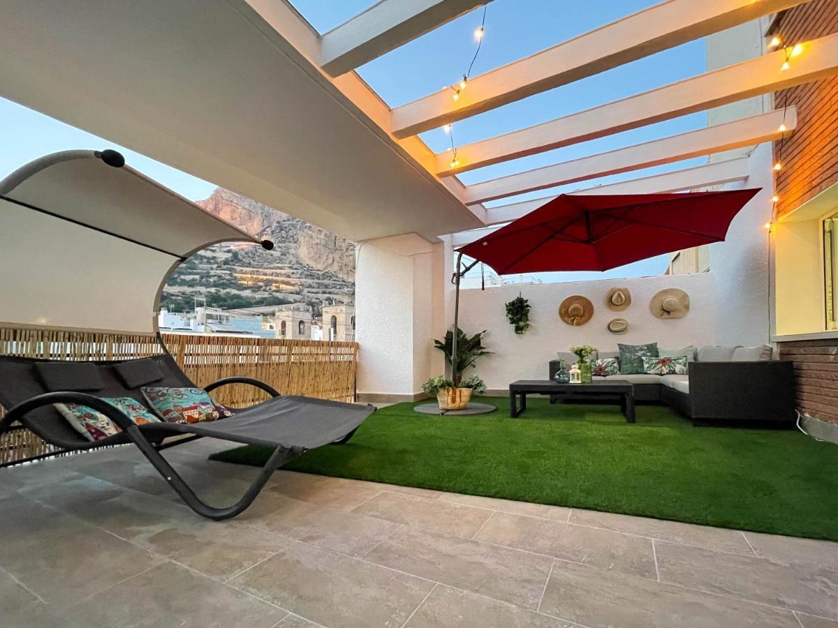 La Terraza. Vistas Al Castillo A 1 Min. De La Playa 阿利坎特 外观 照片