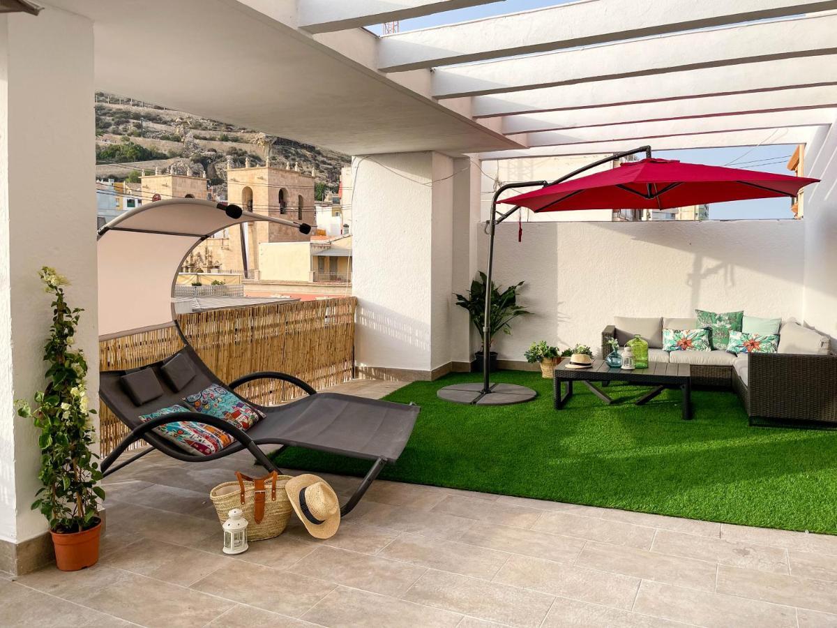 La Terraza. Vistas Al Castillo A 1 Min. De La Playa 阿利坎特 外观 照片
