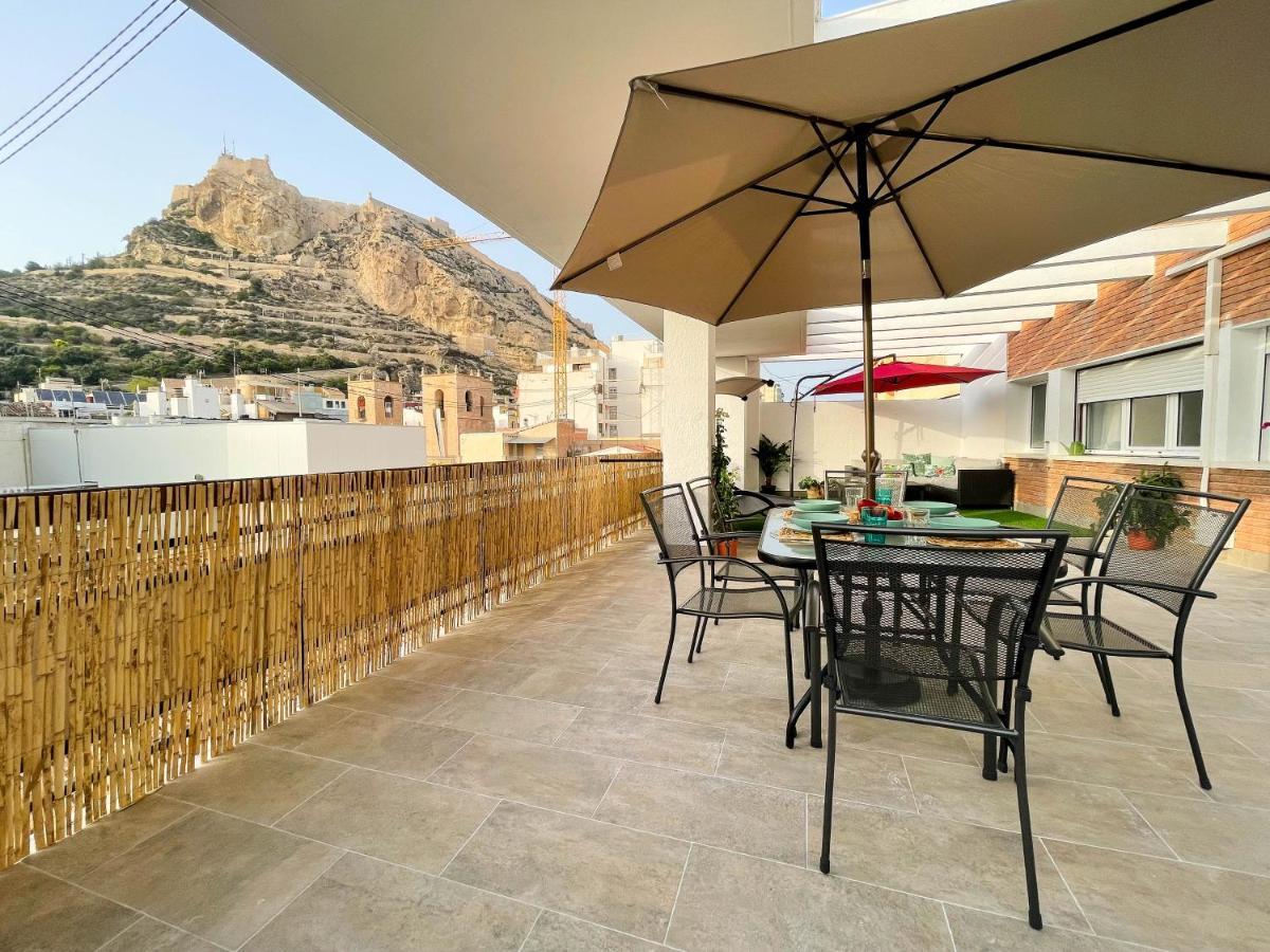 La Terraza. Vistas Al Castillo A 1 Min. De La Playa 阿利坎特 外观 照片
